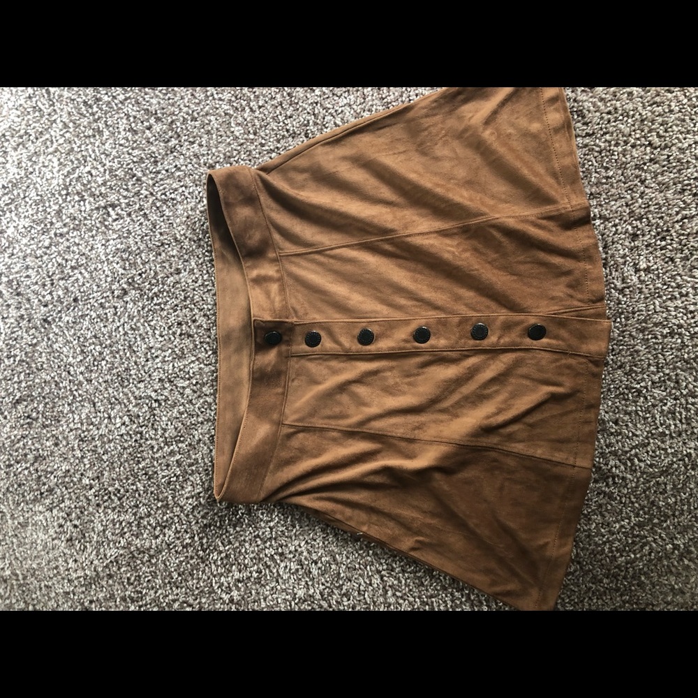 Suede skirt